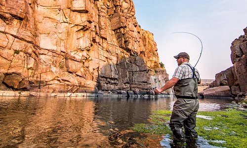 Fly fishing at Fremont Canyon