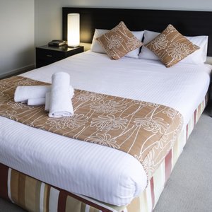 Queen size beds in master bedroom