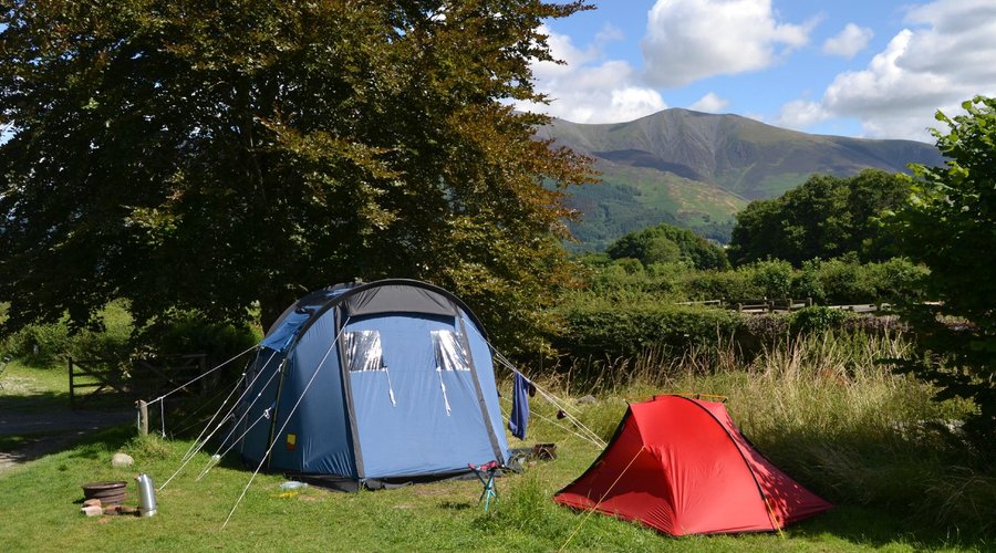 Lanefoot Farm Campsite with view towards Skiddaw