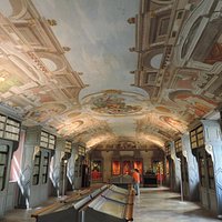 Library ceiling is beautifully painted