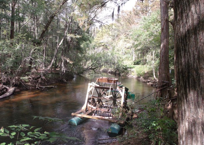 Water wheel on the river