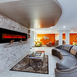 Our gorgeous, eye-catching 10-foot electric fireplace.