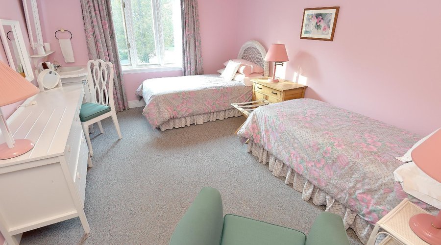Two single beds or king, garden view