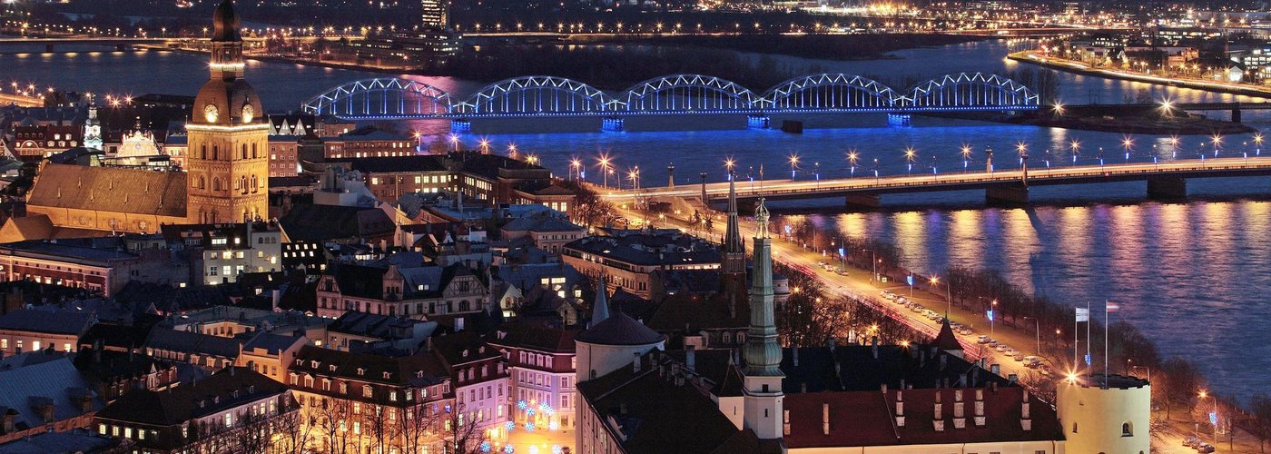 Old Town of Riga in night