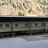 Three Valley Gap historical train, ghost town, exterior view of