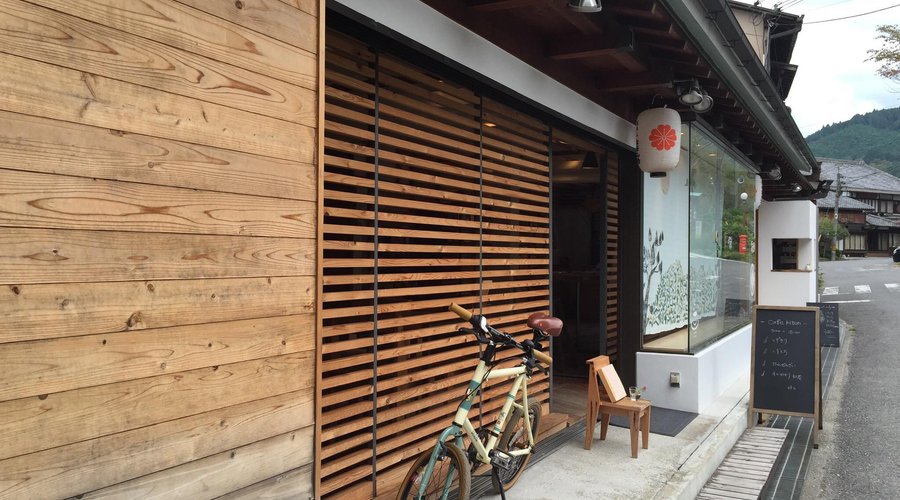 Contemporary cafe in an old village.