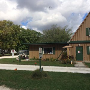 Office and looking towards camping area