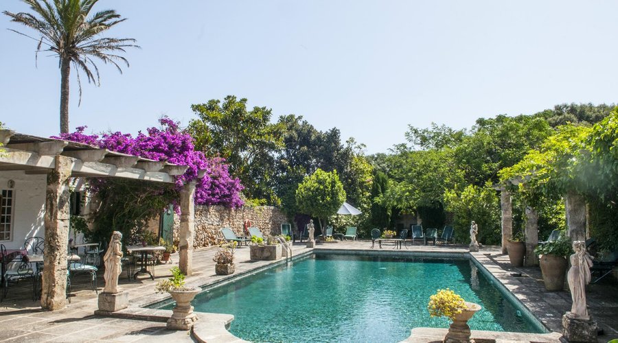 Piscina y jardín
