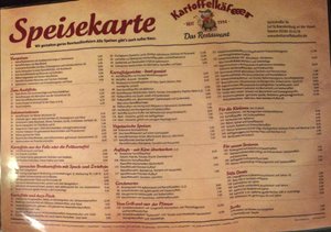 Speisekarte