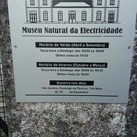 Placa do Museu Natural da Electricidade