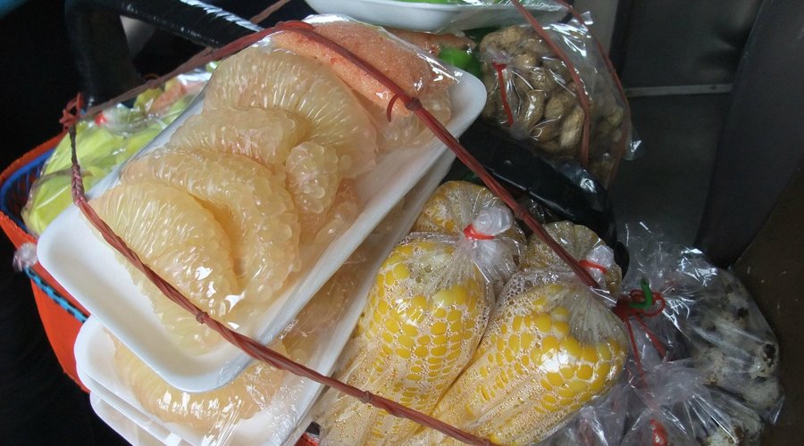 果物などの車内販売