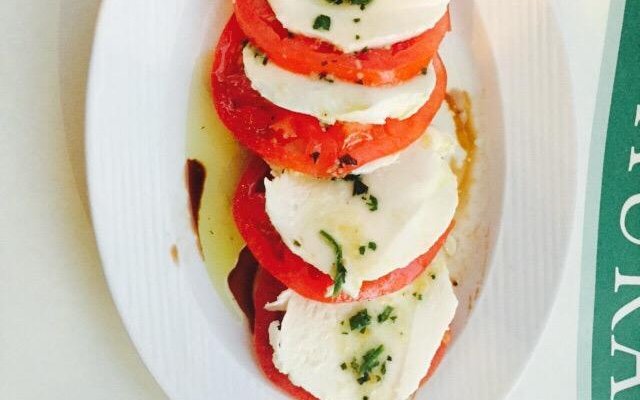 Motsarella with tomato was a perfect starter, but the sea food salad was delicious. 
Best music 