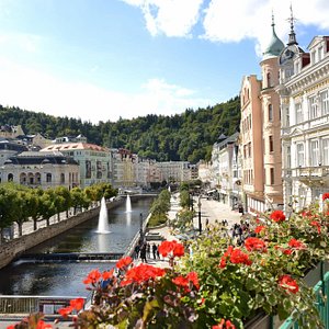 Boutique Spa Hotel Atlantic Palace in Karlovy Vary, image may contain: Neighborhood, Canal, City, Scenery