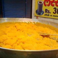 Suji halwa ready to be slurped!