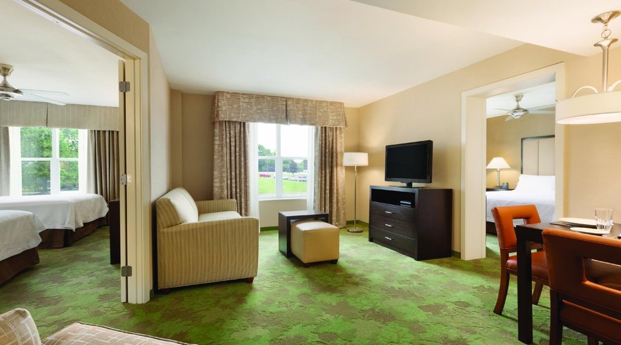 Living Room with LCD TV and Sofa Bed