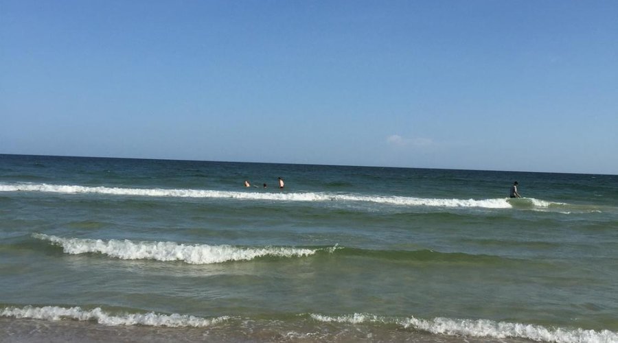 on the beach