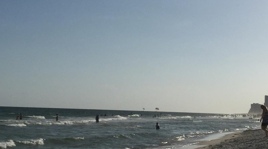 on the beach