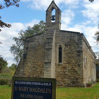 Inside and outside Ripon's 'Leper Chapel'