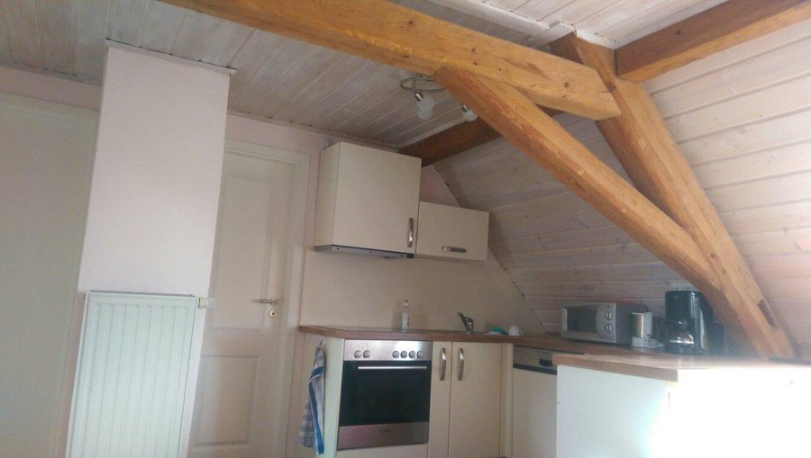 Küche mit Allem was nötig ist in der Ferienwohnung Himbeerblüte