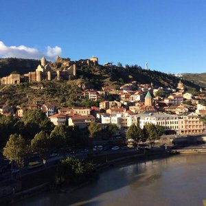 view from the Old Metekhi Hotel