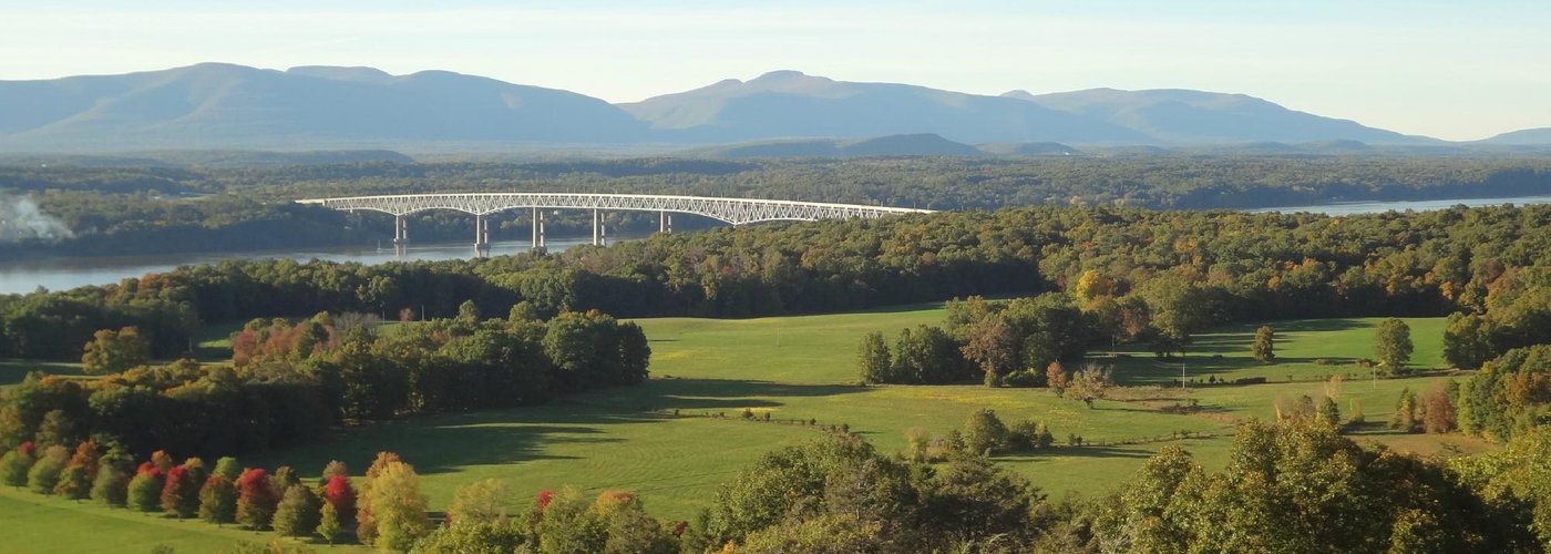 View of the Kingston-Rhinecliff bridge and Catskills from the fire tower