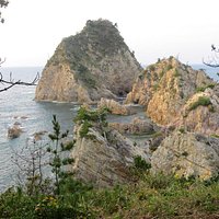 海岸の遊歩道から