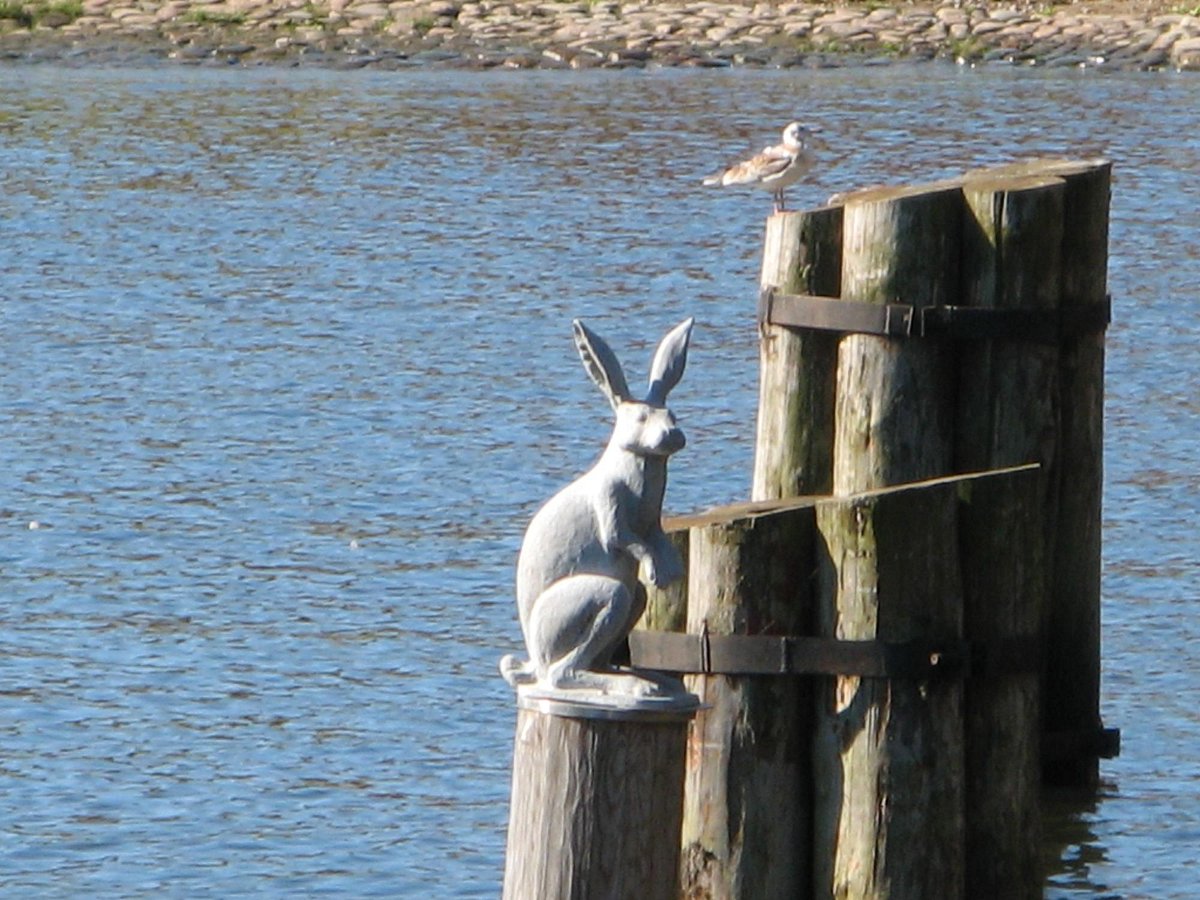 Скульптура зайца у Иоанновского моста