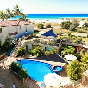 Sandcastles Currumbin View of our pool and beach