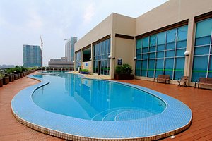 Mega Hotel in Miri, image may contain: Resort, Hotel, Pool, Swimming Pool