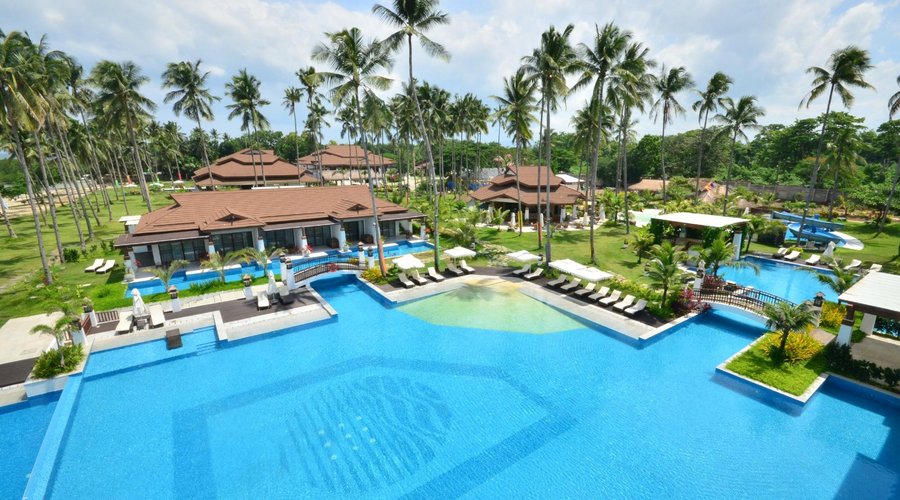 Our 1,650 sqm pool, which uses sea salt to purify our waters. 
