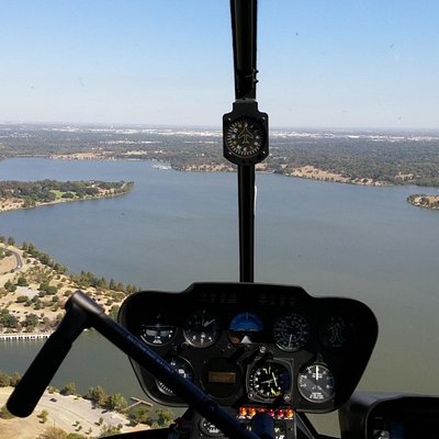Flying over Whiterock lake Dallas