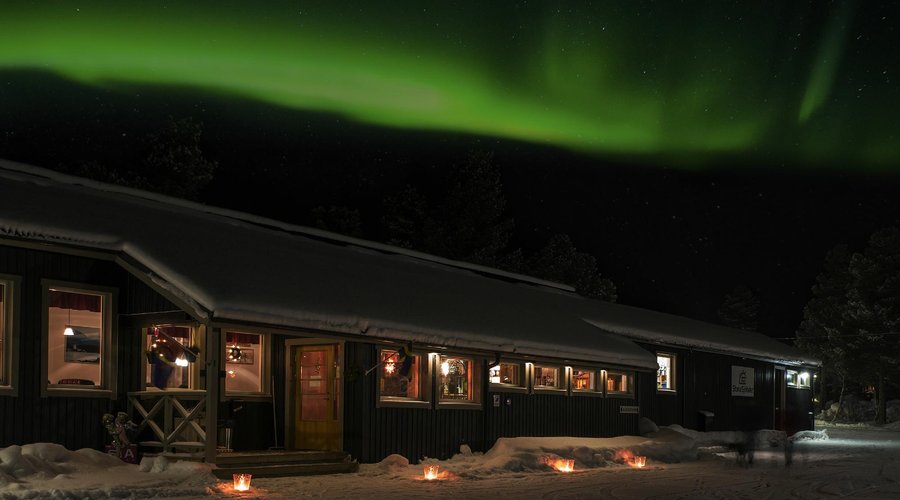 Restaurangen en klar vinterkväll
