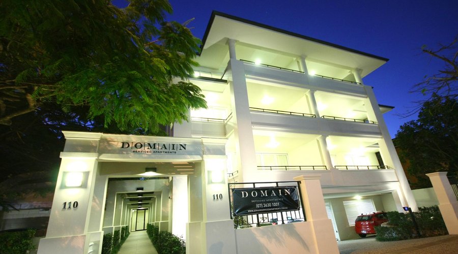 Evening descends on Domain Serviced Apartments