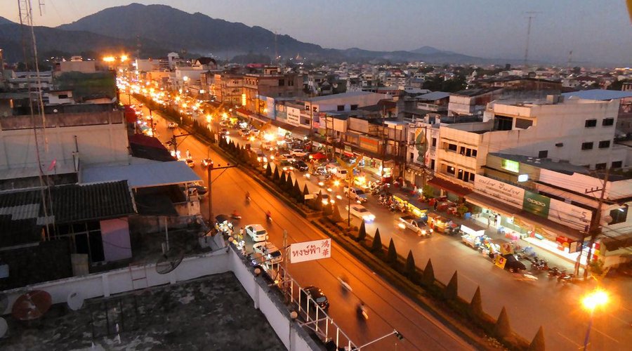 View from hotel towards the border