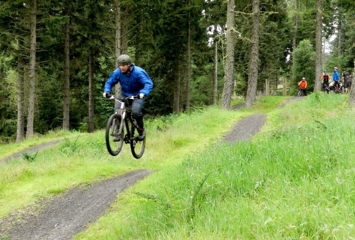 a line mountain biking