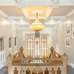 Didsbury House in Manchester, image may contain: Cushion, Home Decor, Interior Design, Furniture