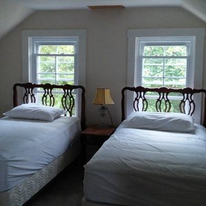 Two of 3 beds in the "Bright" room.