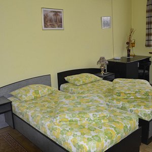 Hotel Buti in Sighetu Marmatiei, image may contain: Lamp, Furniture, Painting, Bed