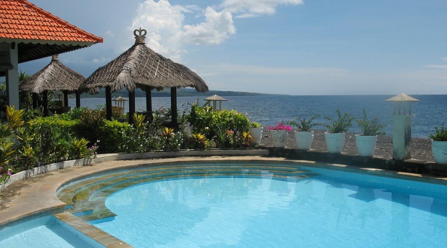 A pool with a view