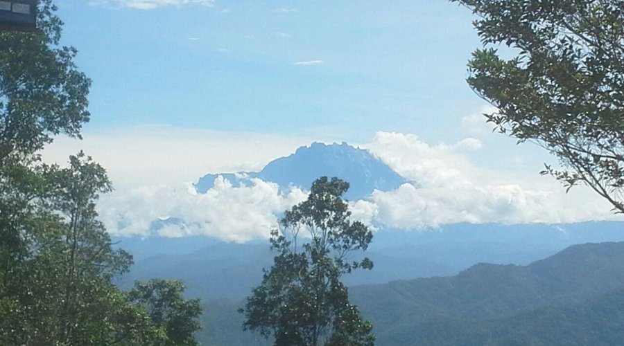 Perfect view of Mount Kinabalu from Kokol Haven Resort
