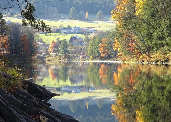 Ottaquechee river in autumn