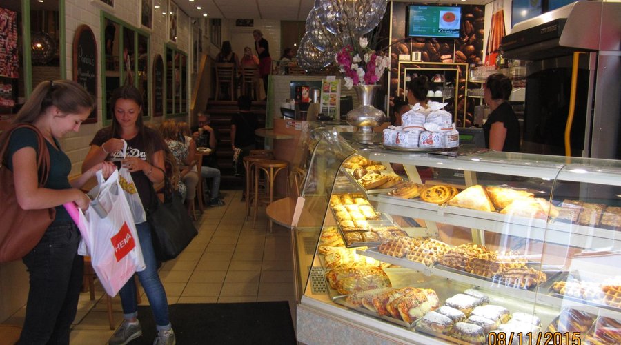 The enticing pastry display