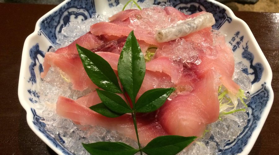 夕食　鯉のあらい