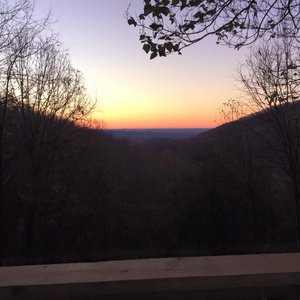 View from the porch of the cottage (sunrise)