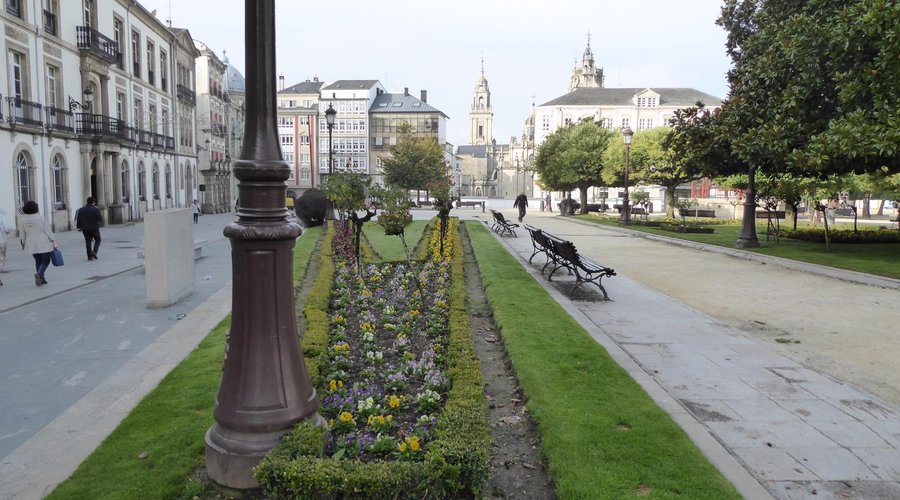 Enjardinado de la plaza