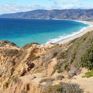 ZUMA BEACH, CALIFORNIA, USA - People on Zuma beach, public beach