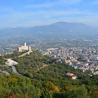 Vista della rocca dall'abbazia di Cassino