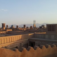 Visit the unique view of Yazd fom the Art house rooftop