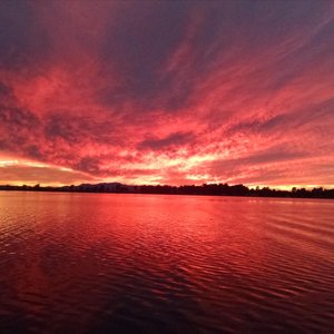 One of the incredible sunsets at Cozy Cottages