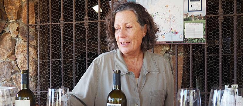Owner Natalia Badan Serving Wine, Vinicola Mogor Badan